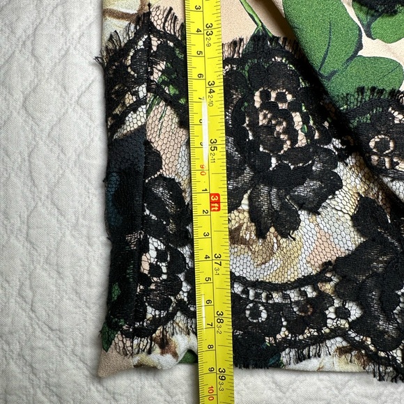 DOLCE & GABBANA Ruched silk Blush Rose black lace Dress 38 = USA 2 - Picture 11 of 16